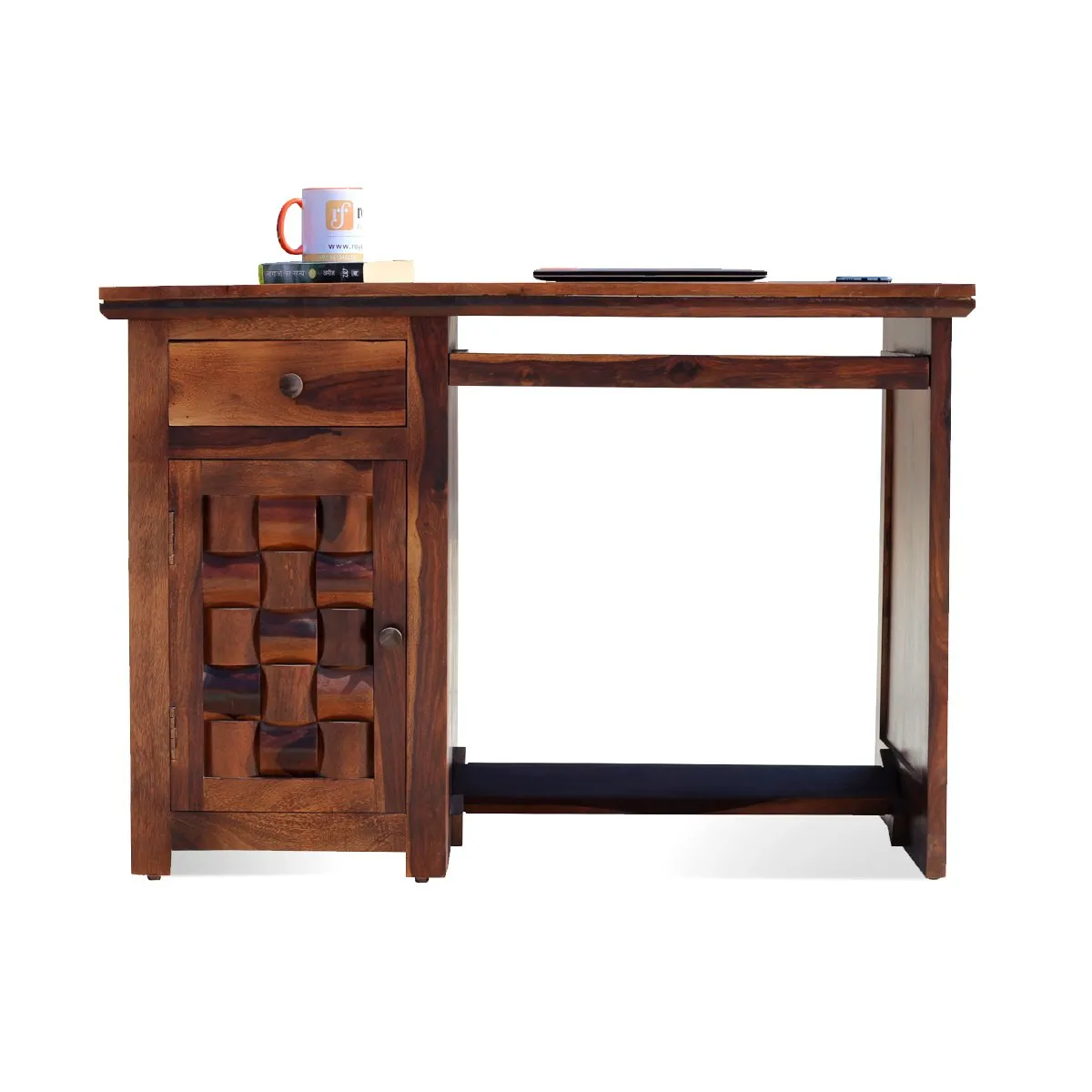 Royal Finish Nivora CT with Keyboard tray Study Table in Furniture Sheesham wooden study table image 4