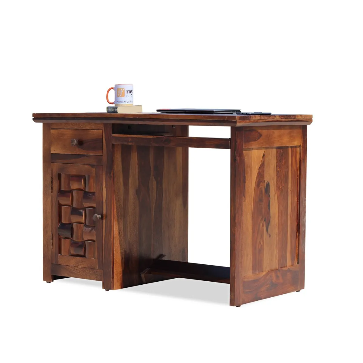 Royal Finish Nivora CT with Keyboard tray Study Table in Furniture Sheesham wooden study table image 5