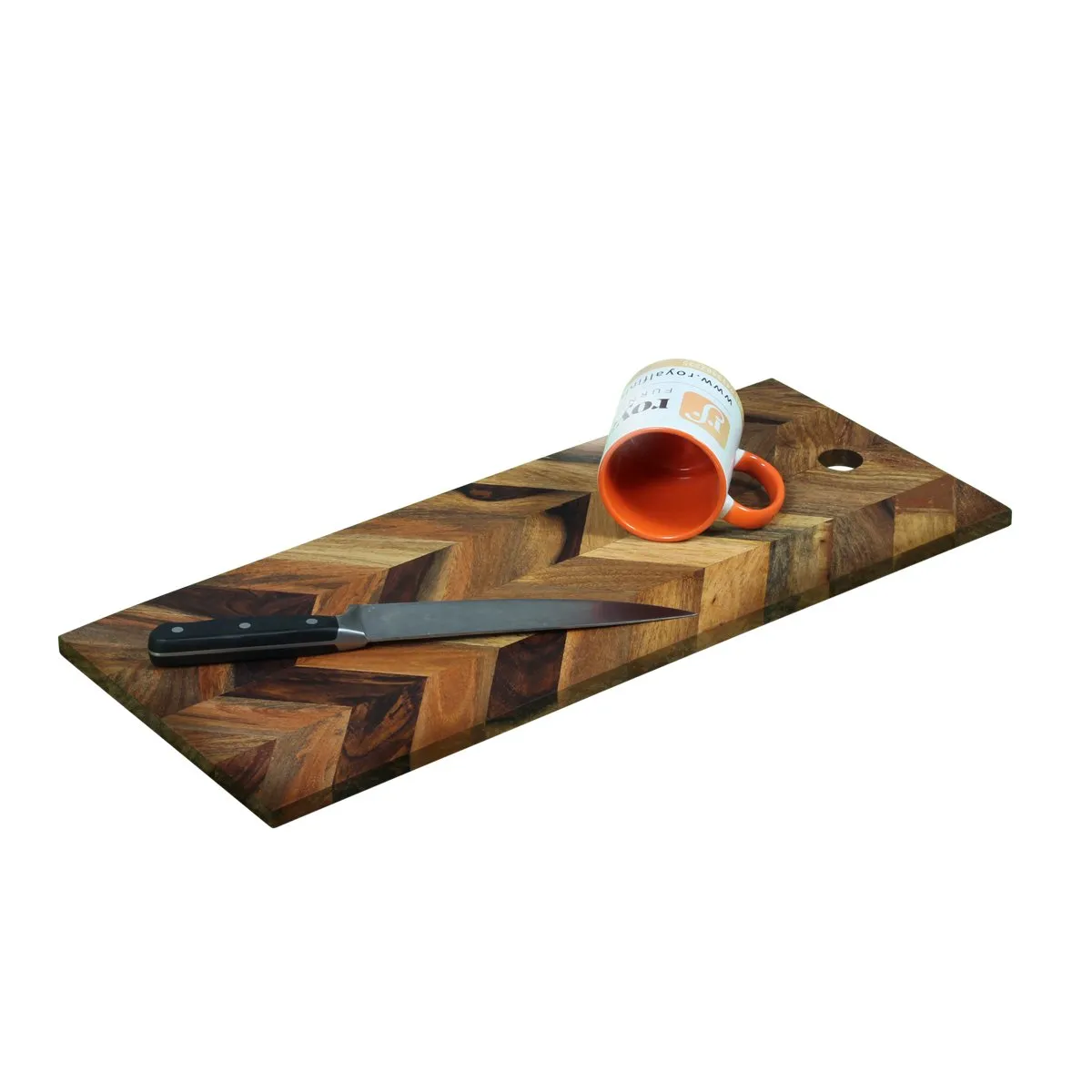 Royal Finish Zago Zig Chopping Board With Food Beverage Layer Protected Polished sheesham wood furniture image 10