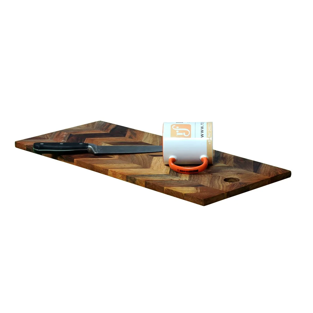 Royal Finish Zago Zig Chopping Board With Food Beverage Layer Protected Polished sheesham wood furniture image 11