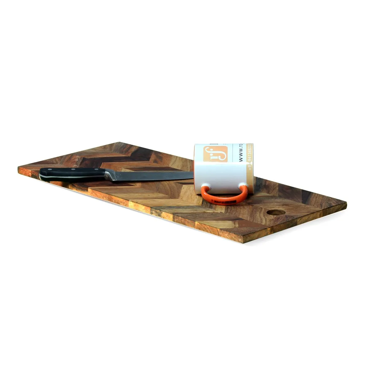 Royal Finish Zago Zig Chopping Board With Food Beverage Layer Protected Polished sheesham wood furniture image 12