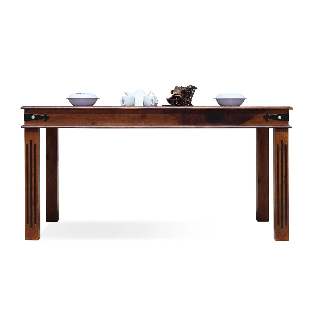 Royal Finish Pecko 6 Seater Dining Set in Natural Premium Furniture Sheesam sheesham dining table image 8