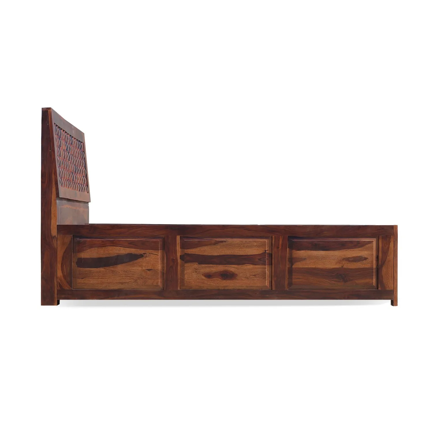 Royal Finish Nivora King Size Storage Bed In Solid Sheesham Wood in Matte Finish sheesham wood bed image 11
