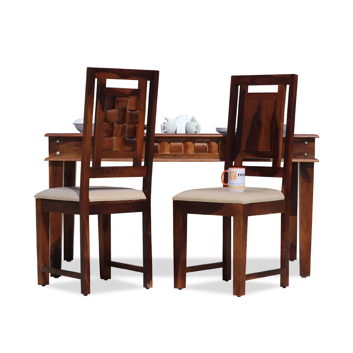 Royal Finish Nivora Moderna Dining in Sheesham with Natural Color Matte Finished sheesham dining table image 8