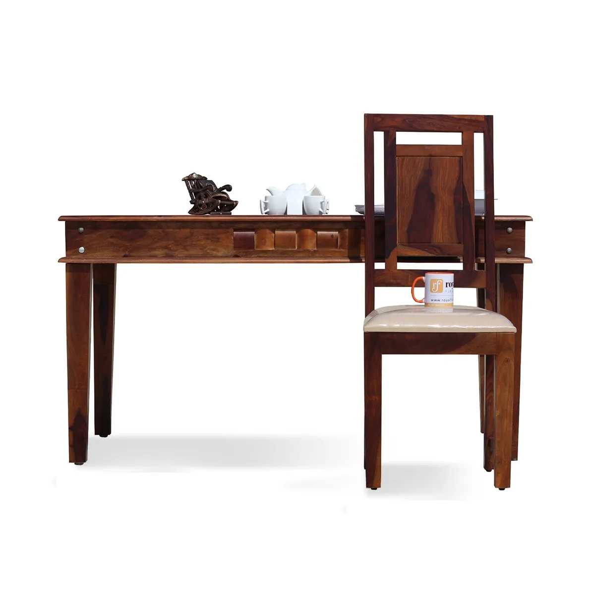 Royal Finish Nivora Moderna Dining in Sheesham with Natural Color Matte Finished sheesham dining table image 9