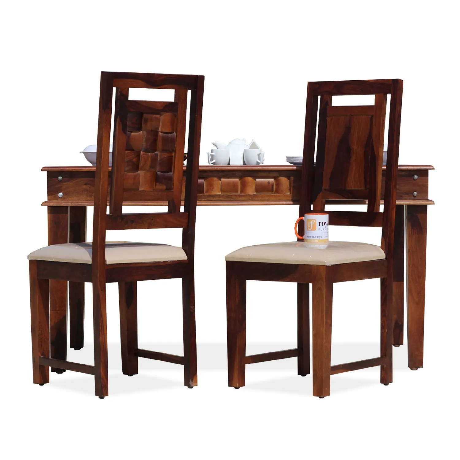Royal Finish Nivora Moderna Dining in Sheesham with Natural Color Matte Finished sheesham dining table image 7