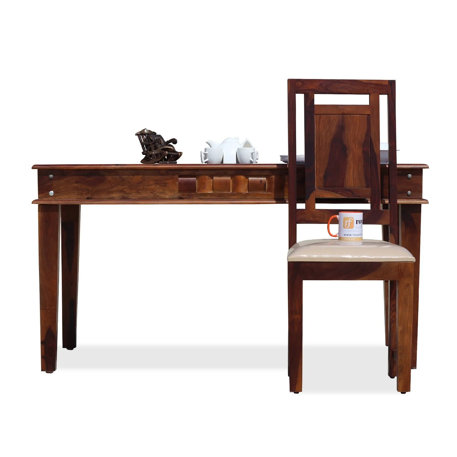 Royal Finish Nivora Moderna Dining in Sheesham with Natural Color Matte Finished sheesham dining table image 8