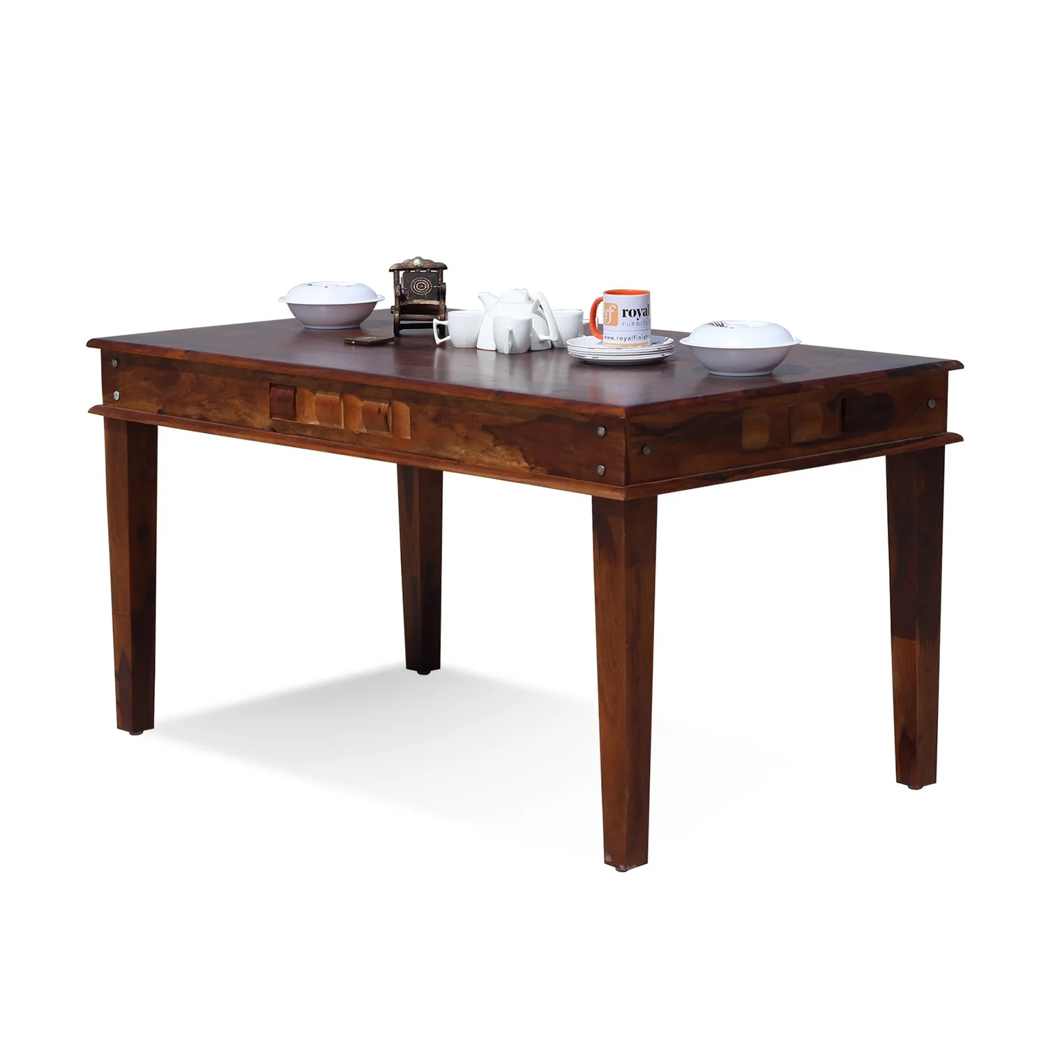 Royal Finish Nivora Moderna Dining in Sheesham with Natural Color Matte Finished sheesham dining table image 10
