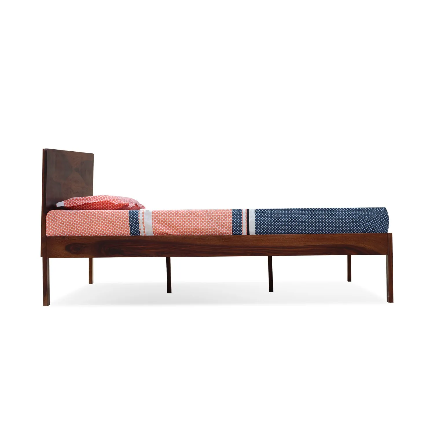Royal Finish Upexico King Size Without Storage Bed In Solid Sheesham wood sheesham wood bed image 4