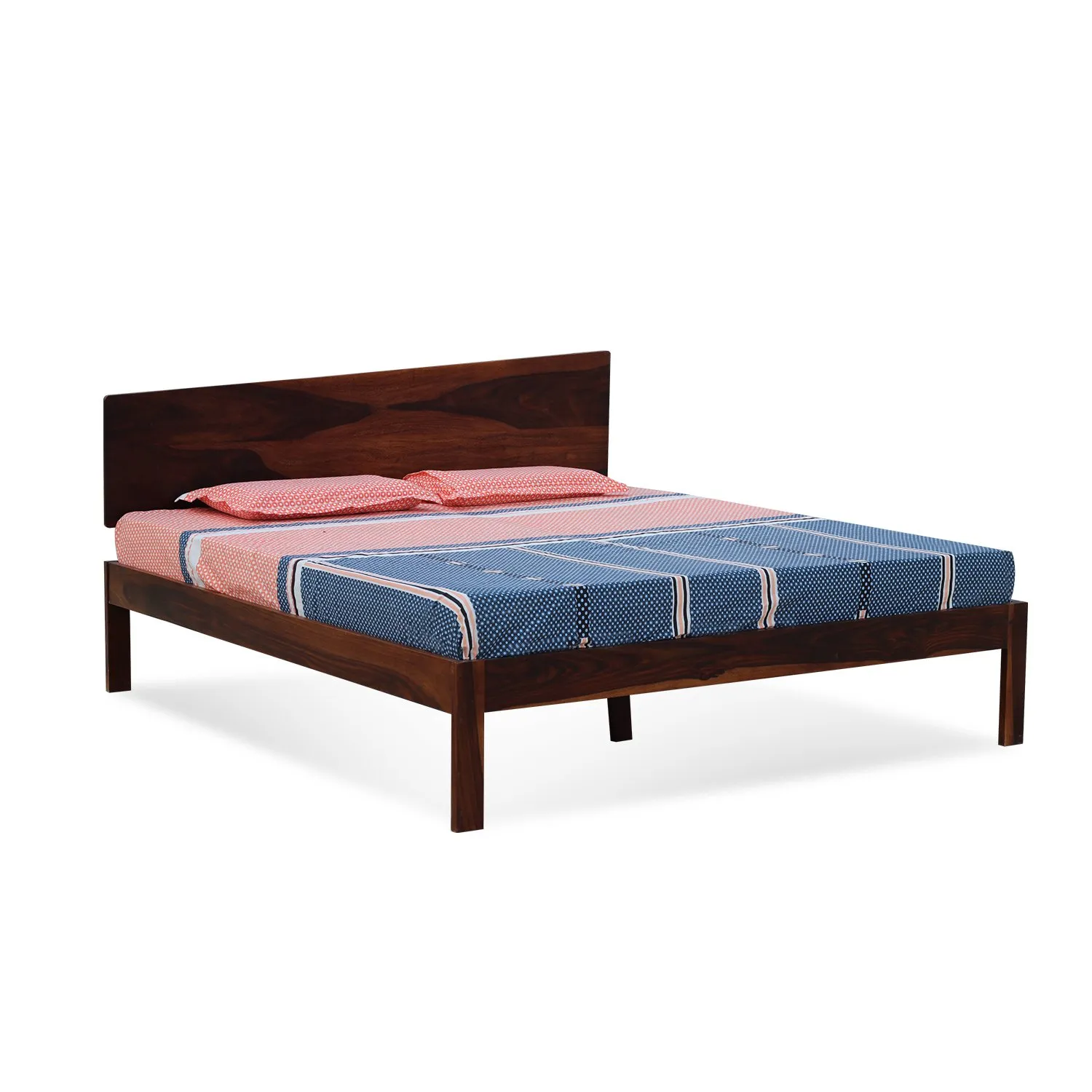 Royal Finish Upexico King Size Without Storage Bed In Solid Sheesham wood sheesham wood bed image 5