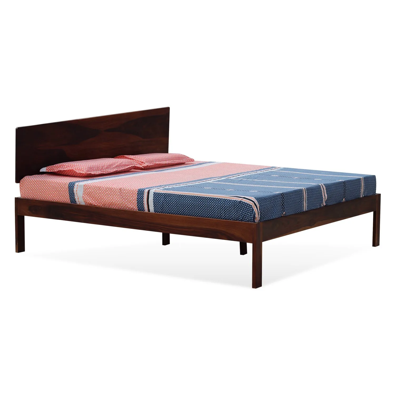 Royal Finish Upexico King Size Without Storage Bed In Solid Sheesham wood sheesham wood bed image 7