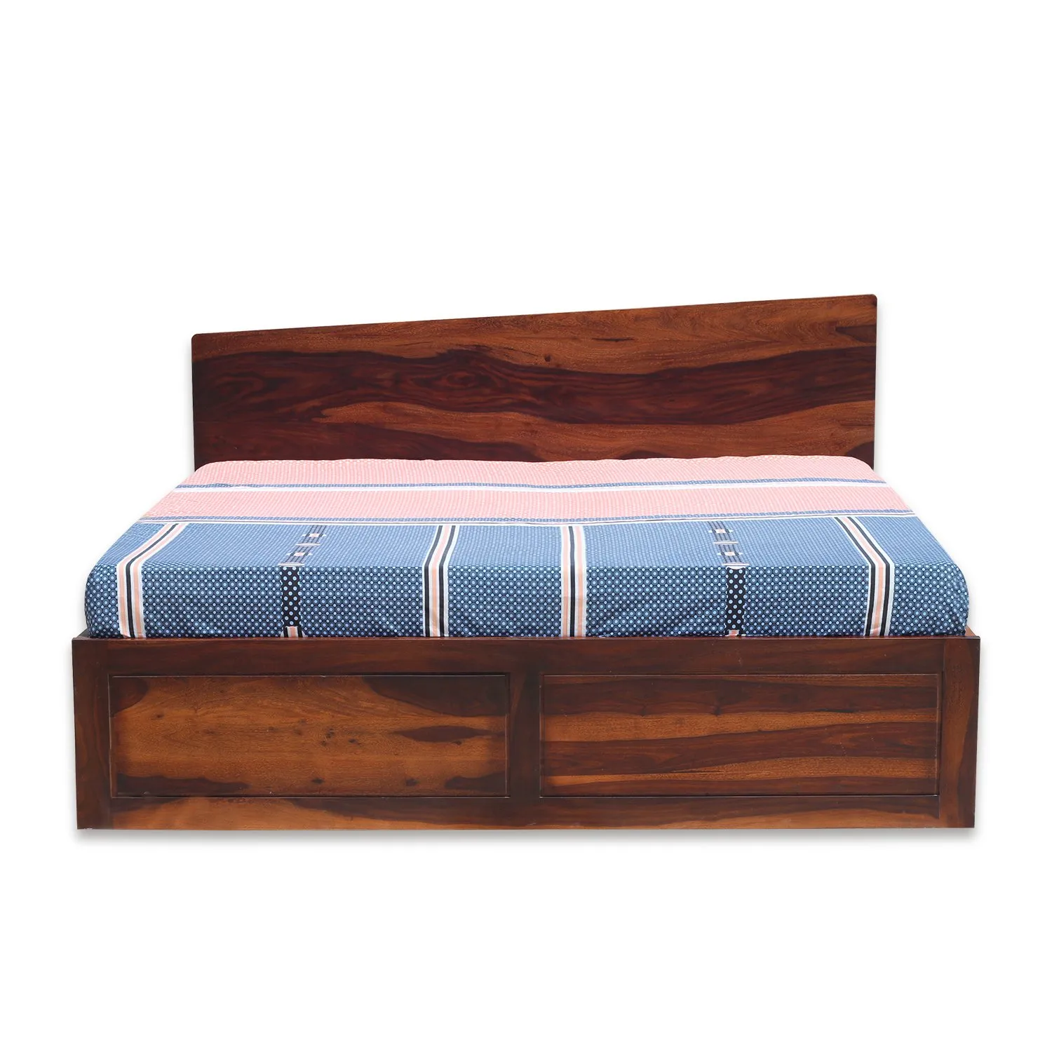 Royal Finish Alfriko Queen Size Storage Bed In Solid Sheesham wood sheesham wood bed image 3