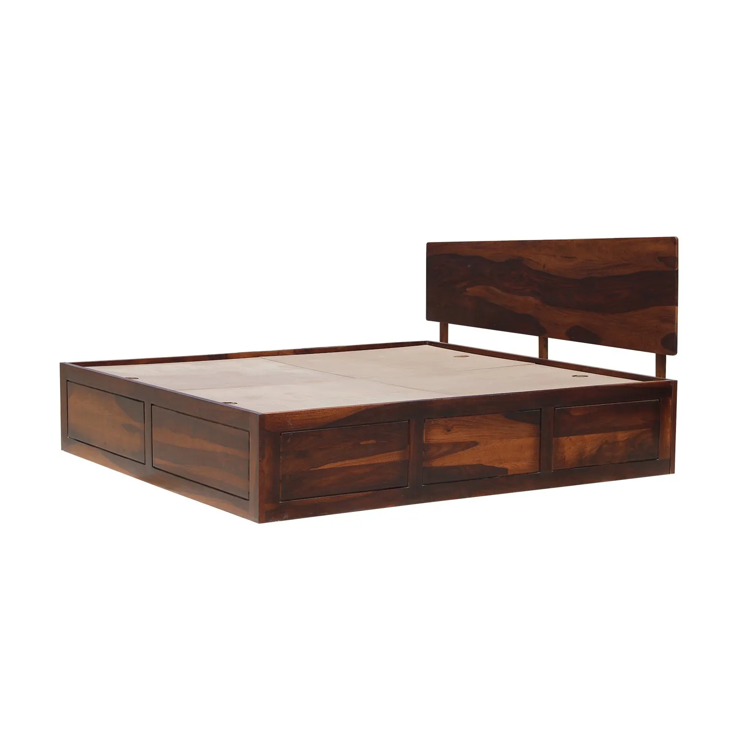 Royal Finish Alfriko King Size Storage Bed In Solid Sheesham wood sheesham wood bed image 8