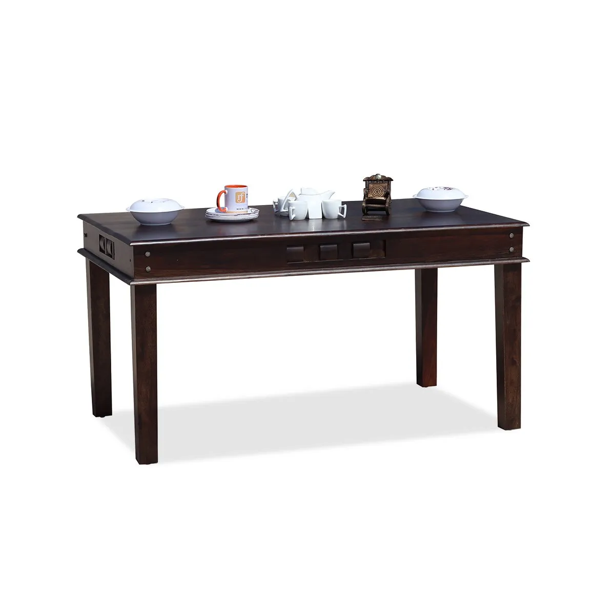 Royal Finish Nivora Moderna Dining Table in Sheesham with wallnut color sheesham dining table image 5