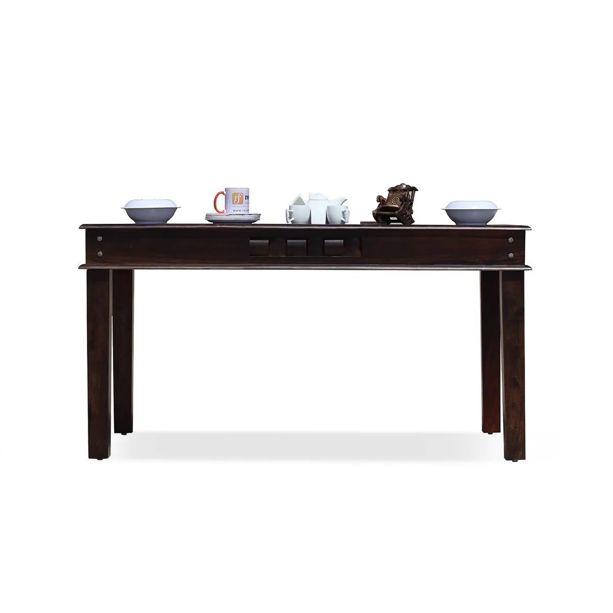 Royal Finish Nivora Moderna Dining Table in Sheesham with wallnut color sheesham dining table image 6