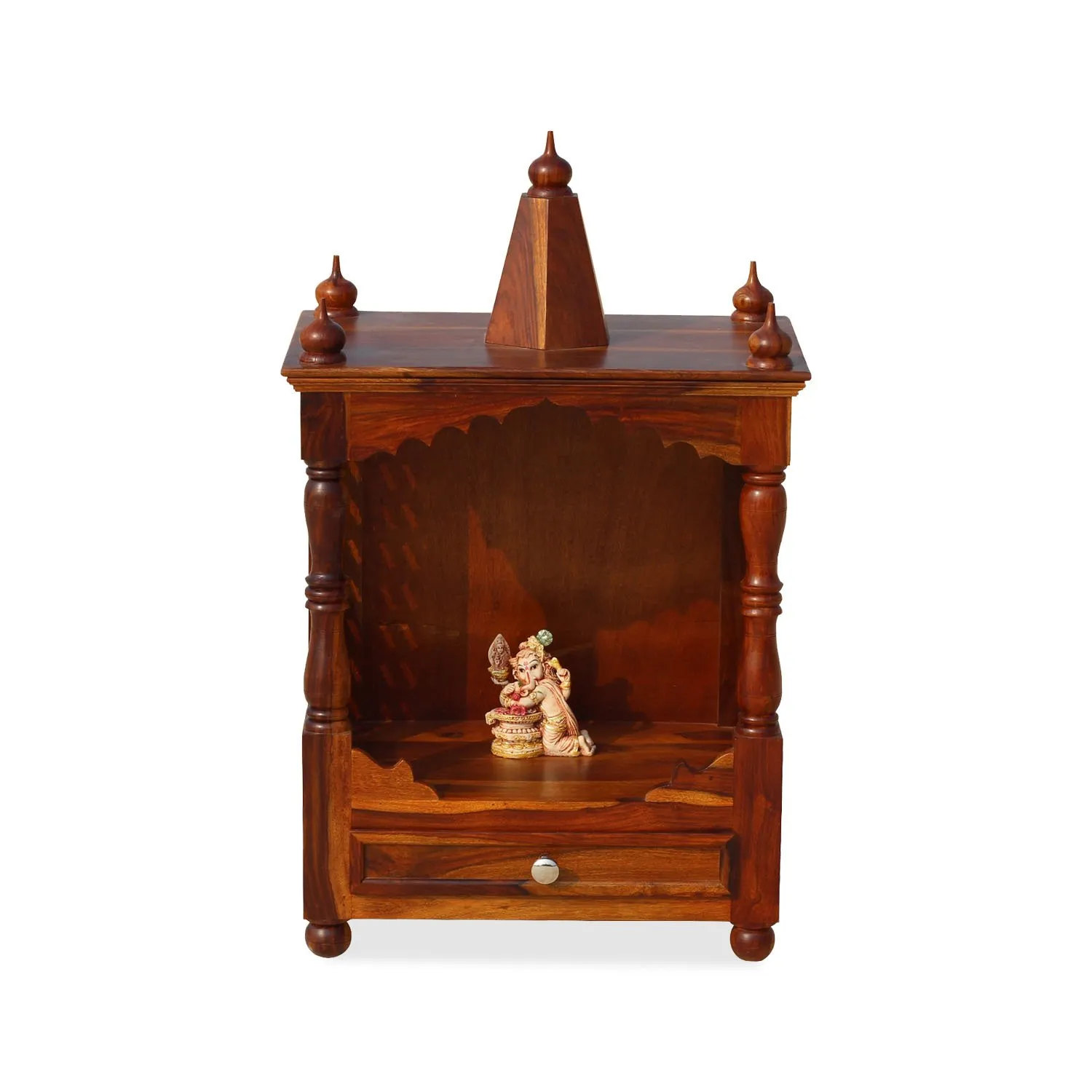 Royal Finish Presso Solidwood Mandir Or Temple in Premium Furniture Sheesham sheesham wood furniture image 3