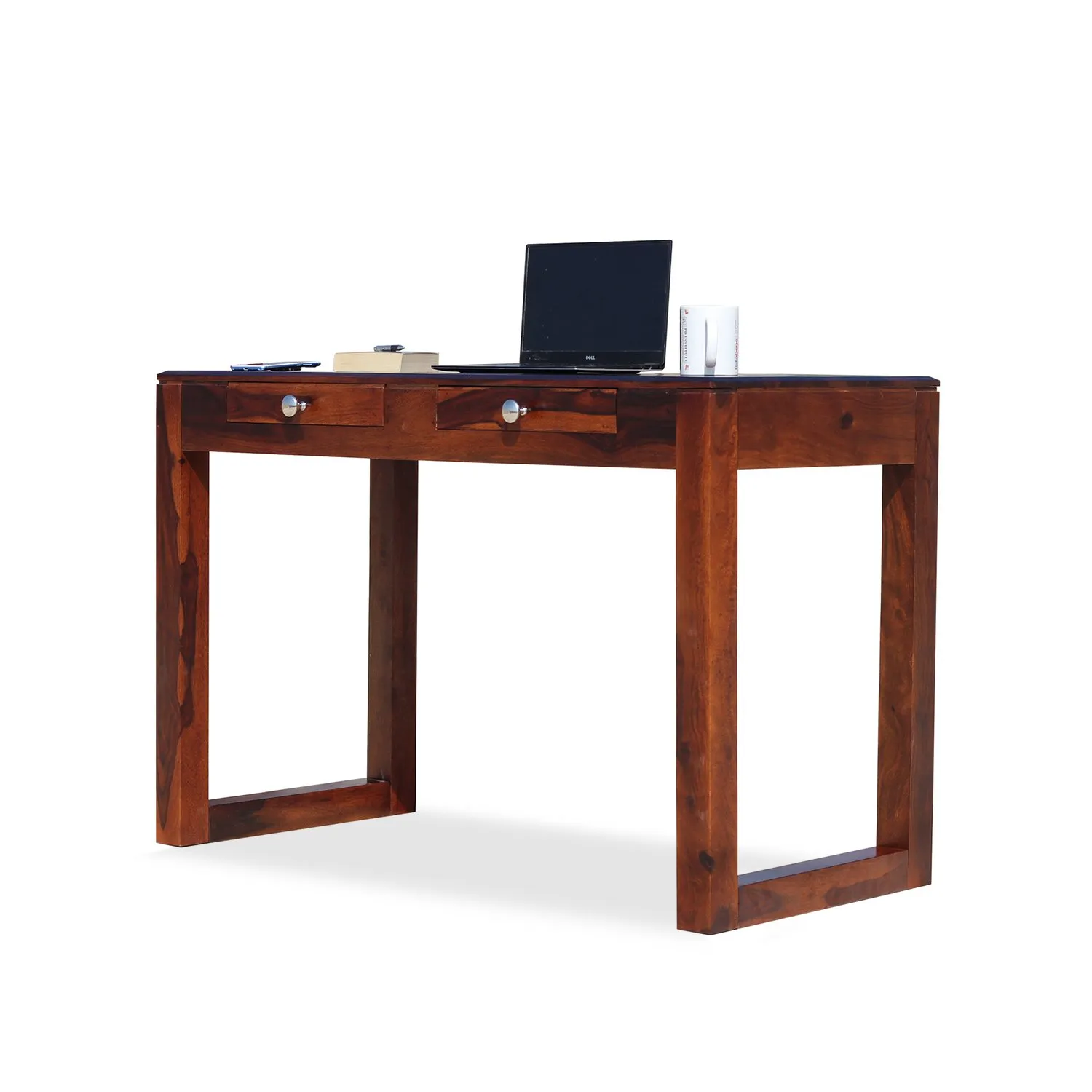 Royal Finish Two Drawer Hecto Minimal Study Table in Funriture Sheesham Wood wooden study table image 3