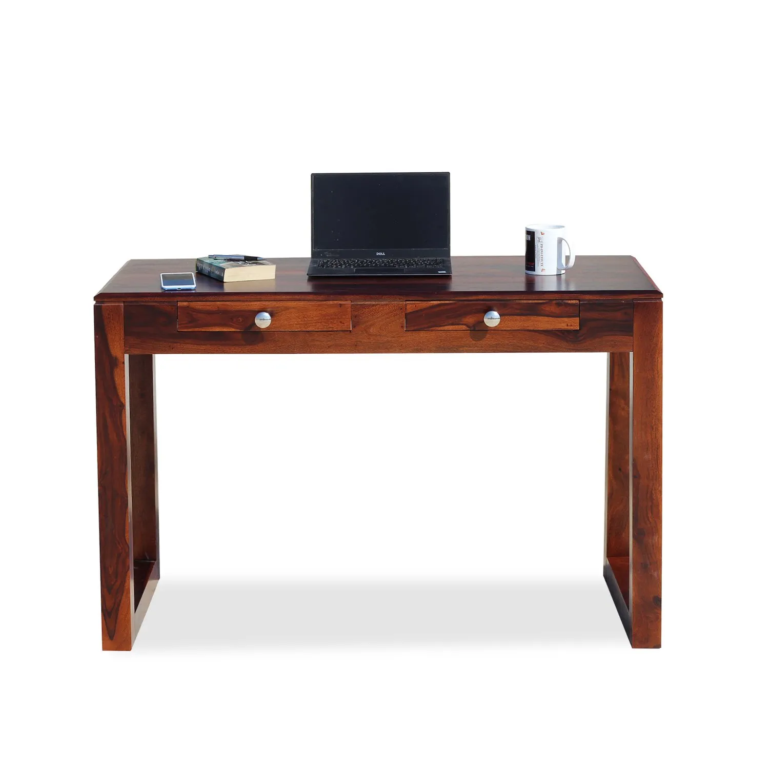 Royal Finish Two Drawer Hecto Minimal Study Table in Funriture Sheesham Wood wooden study table image 5