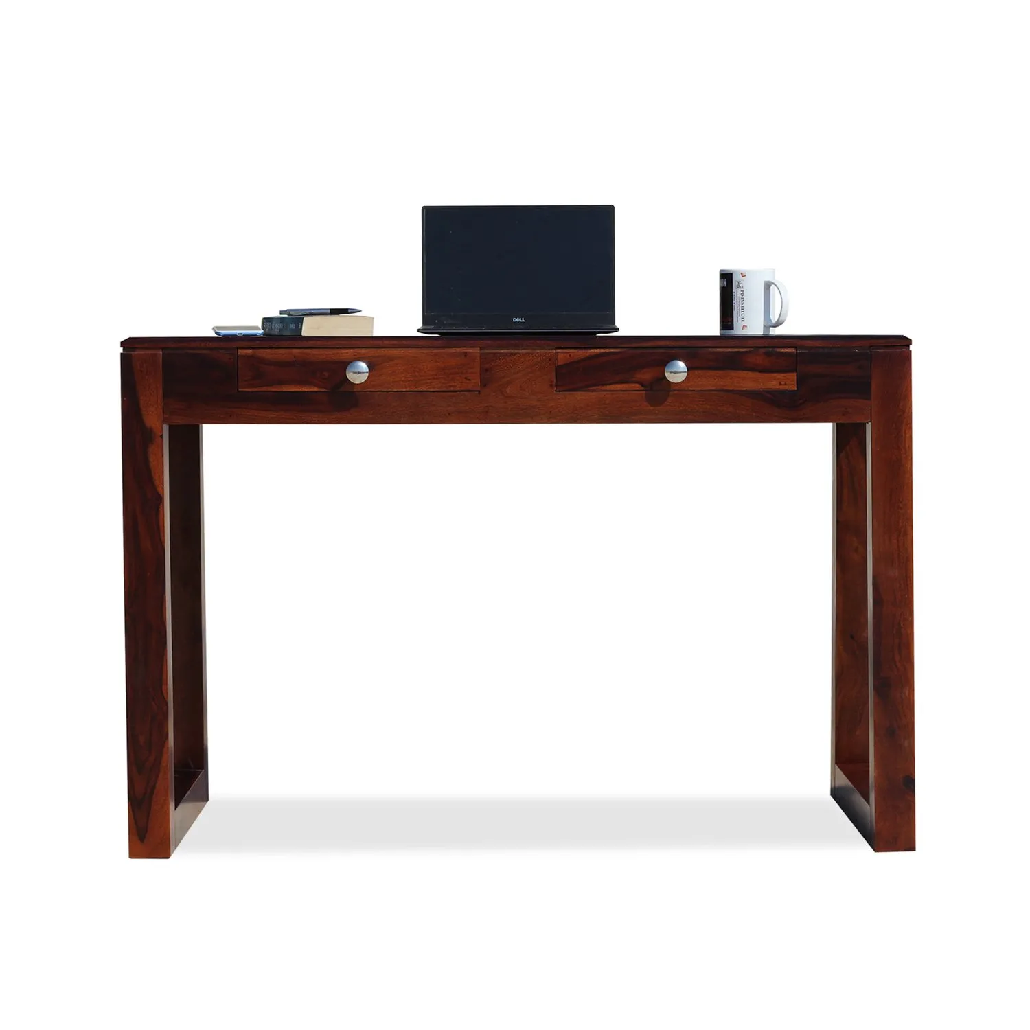 Royal Finish Two Drawer Hecto Minimal Study Table in Funriture Sheesham Wood wooden study table image 6