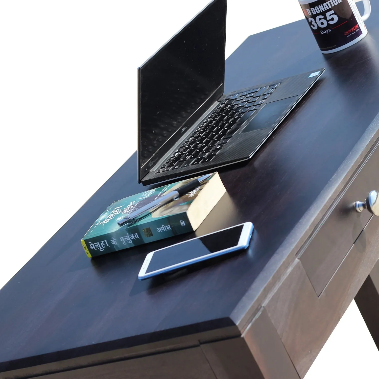 Royal Finish Two Drawer Raven Minimal Study Table in Funriture Sheesham Wood wooden study table image 7