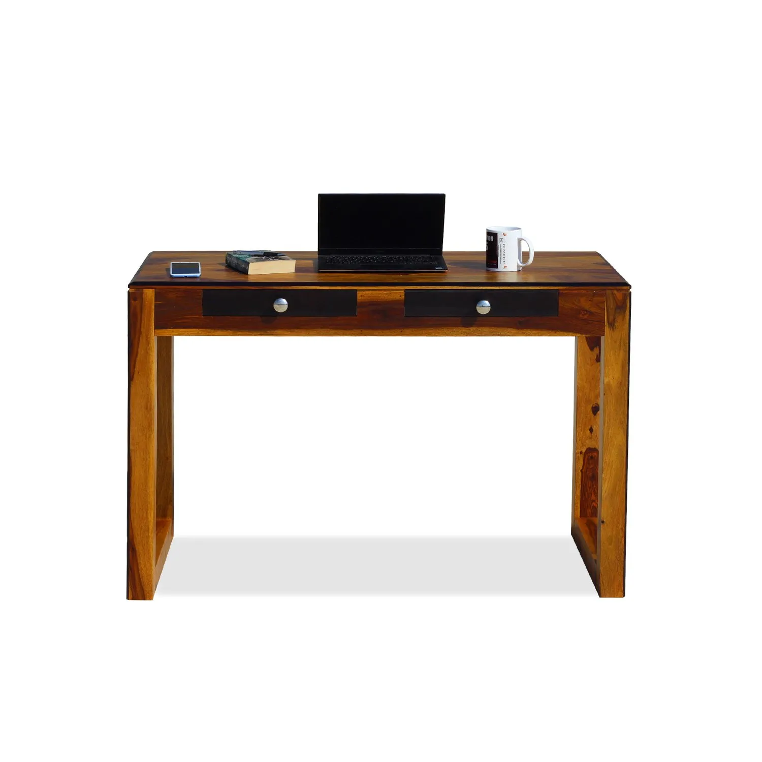 Royal Finish Two Drawer Picasso Minimal Study Table in Funriture Sheesham Wood wooden study table image 3