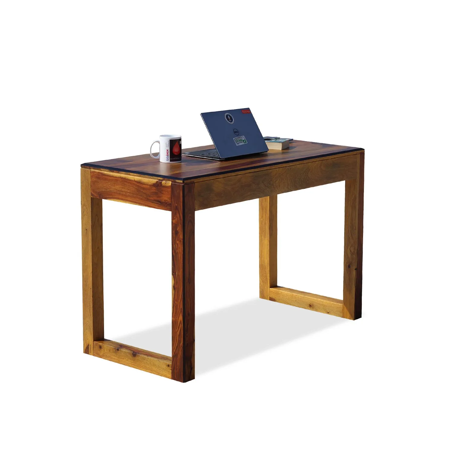 Royal Finish Two Drawer Vexo Minimal Study Table in Funriture Sheesham Wood wooden study table image 5