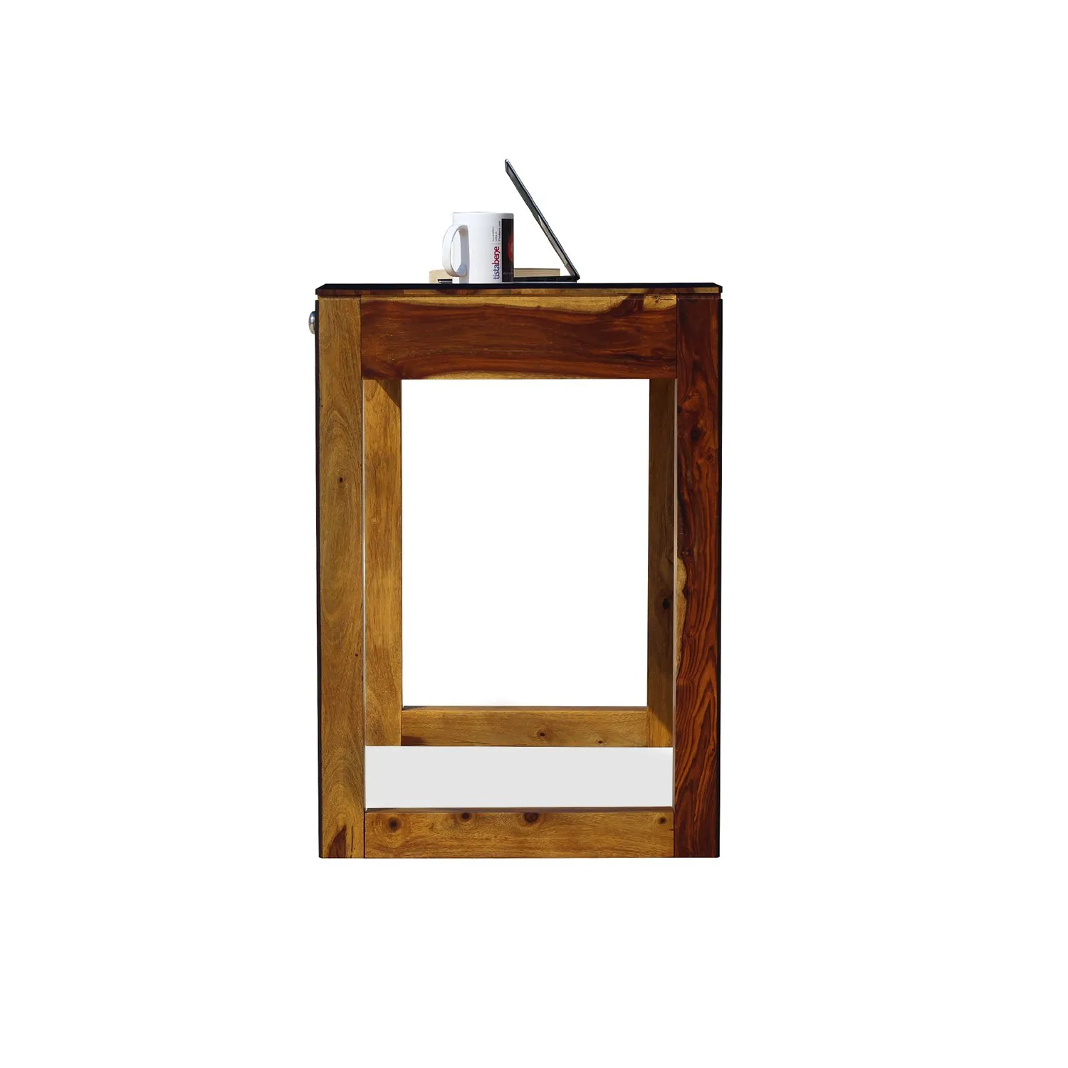 Royal Finish Two Drawer Vexo Minimal Study Table in Funriture Sheesham Wood wooden study table image 8