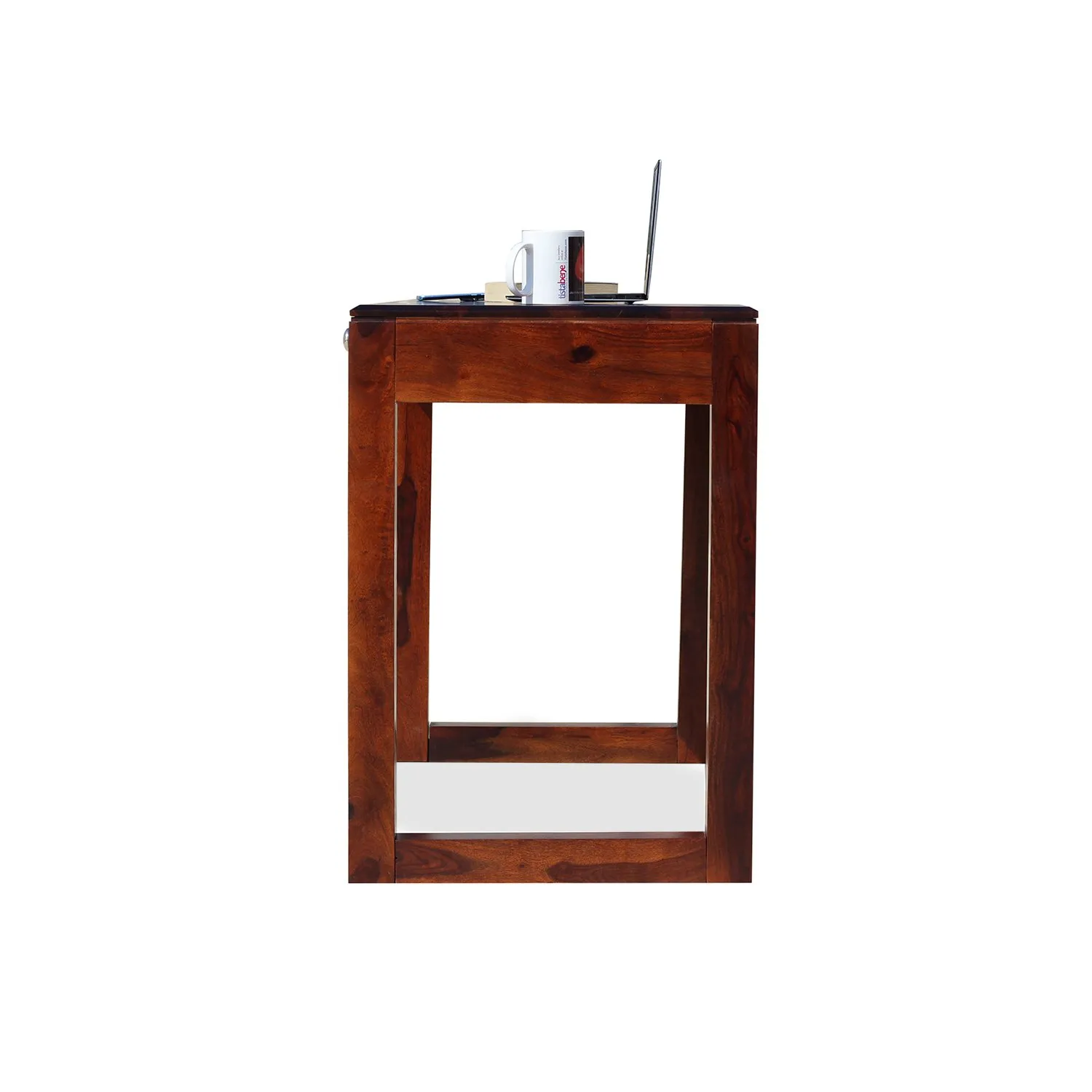 Royal Finish Two Drawer Vincent Minimal Study Table in Funriture Sheesham Wood wooden study table image 5