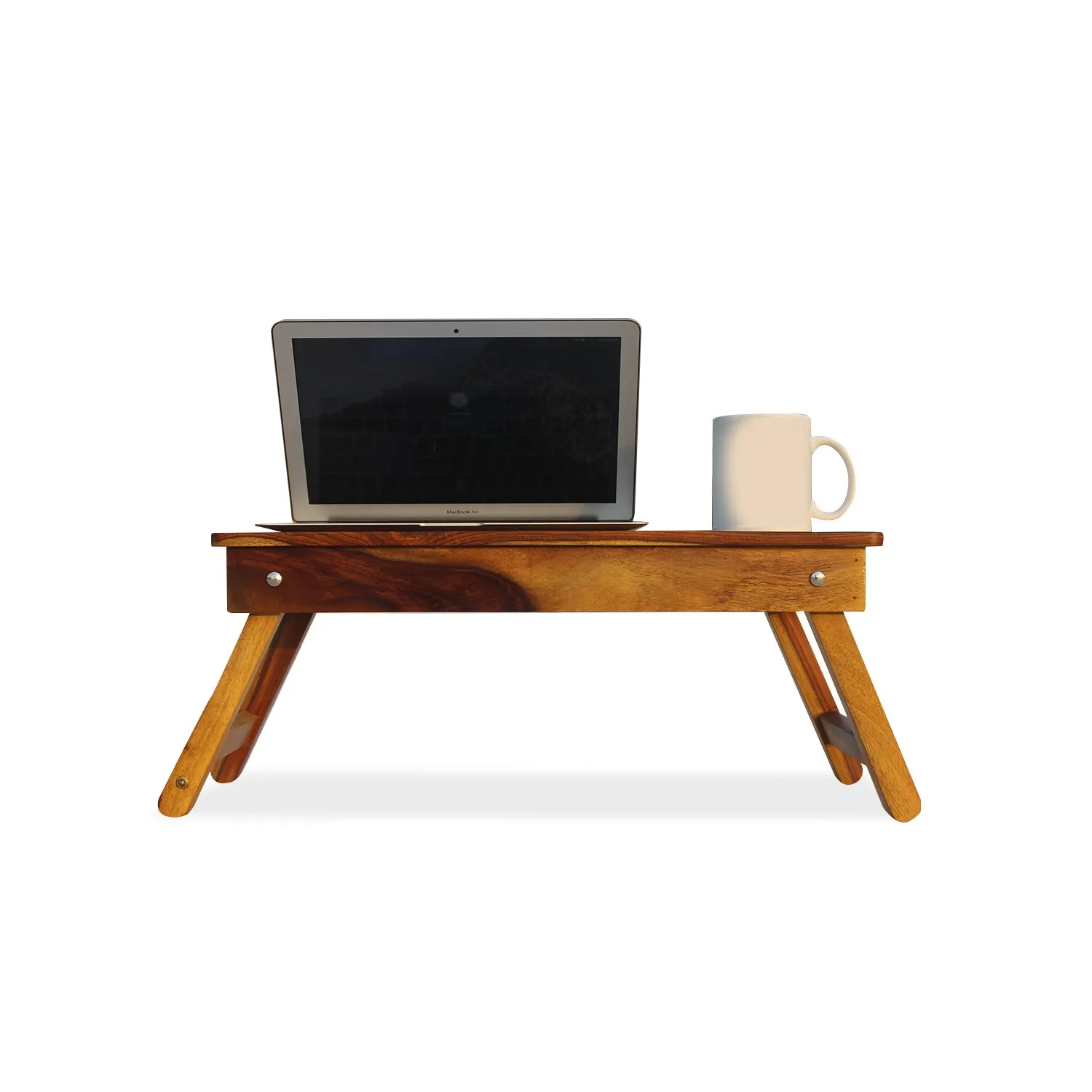 Royal Finish Simpla Morning Rosewood Foldable Study Table in Sheesha wooden study table image 4