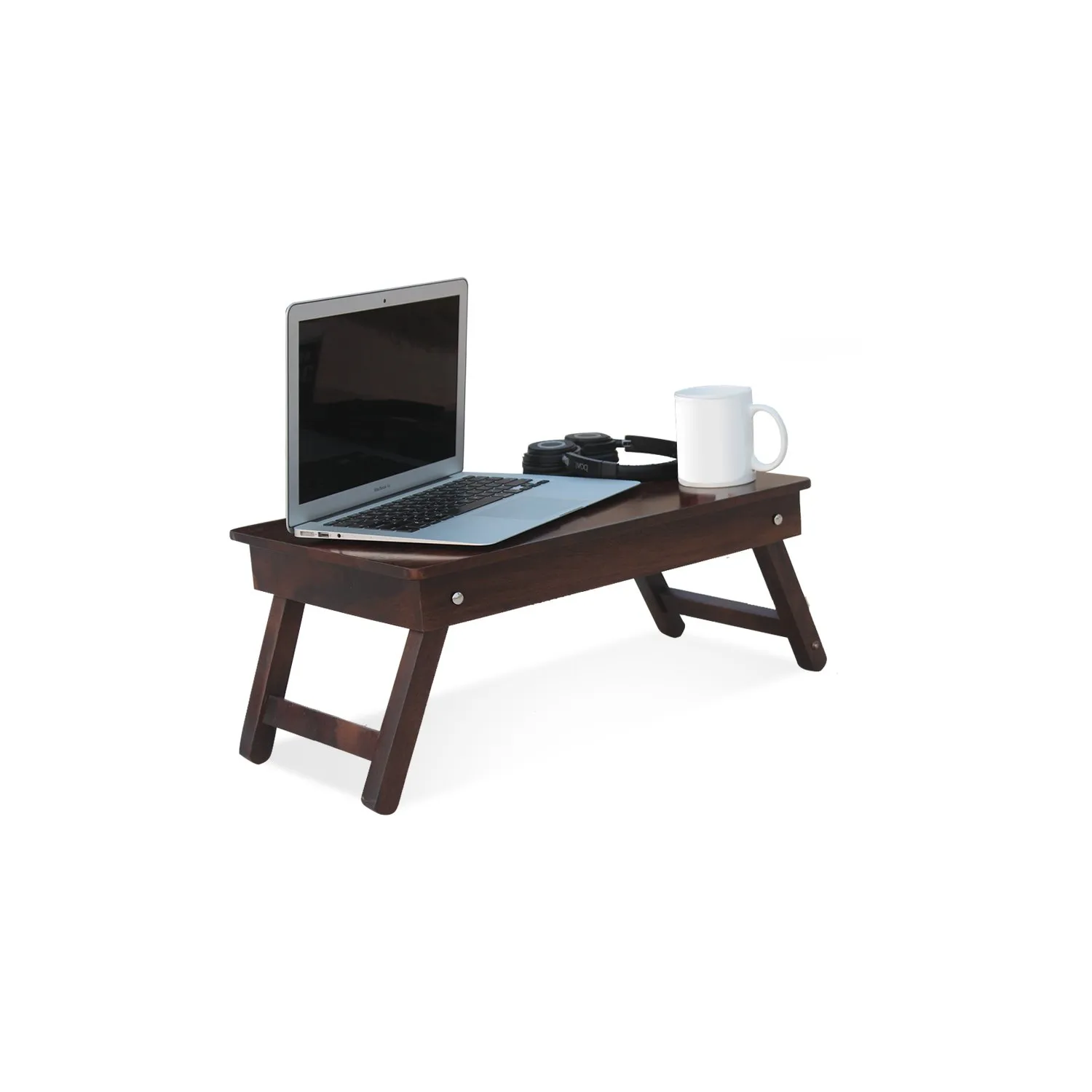 Royal Finish Simpla Morning Natural Finish Foldable Study Table in Sheesh wooden study table image 3