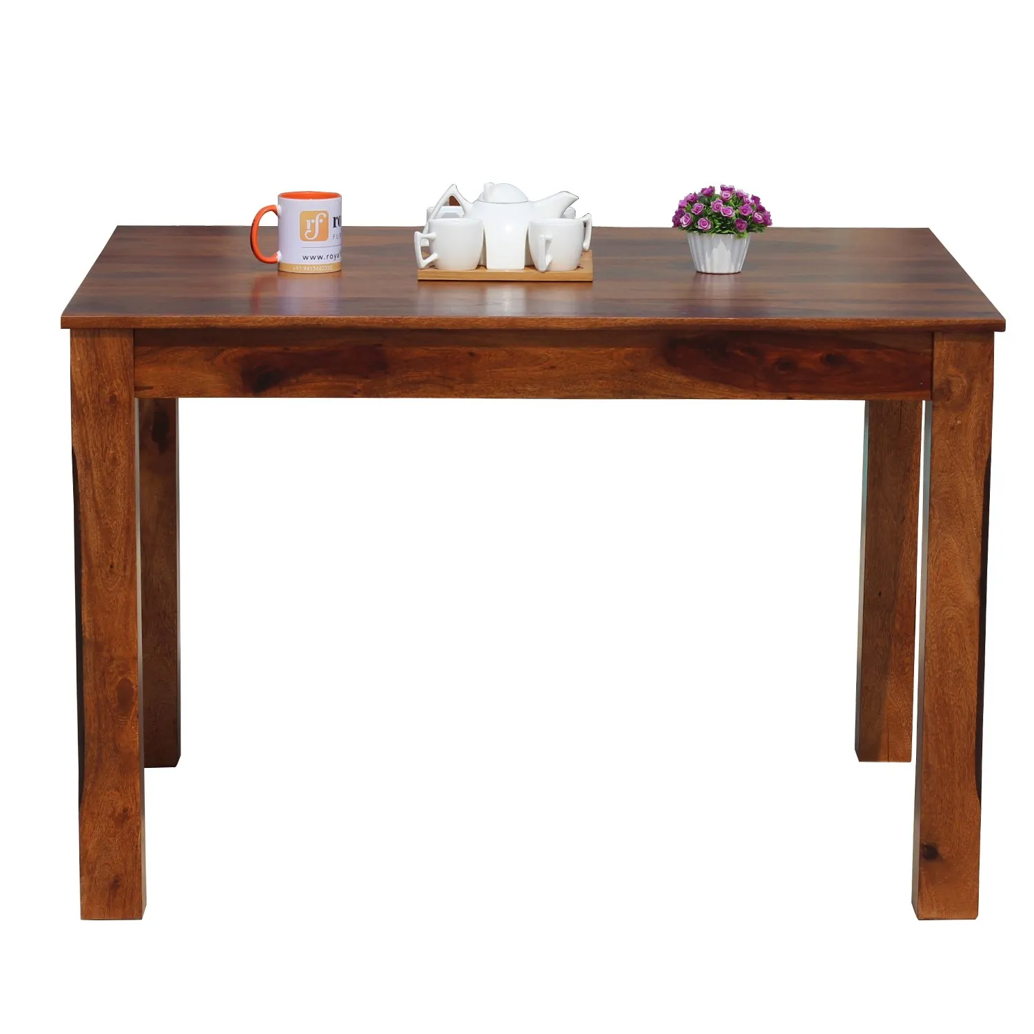 Royal Finish Vettori 4 Seater Dining Set in Natural Furniture Sheesham Wood sheesham dining table image 8