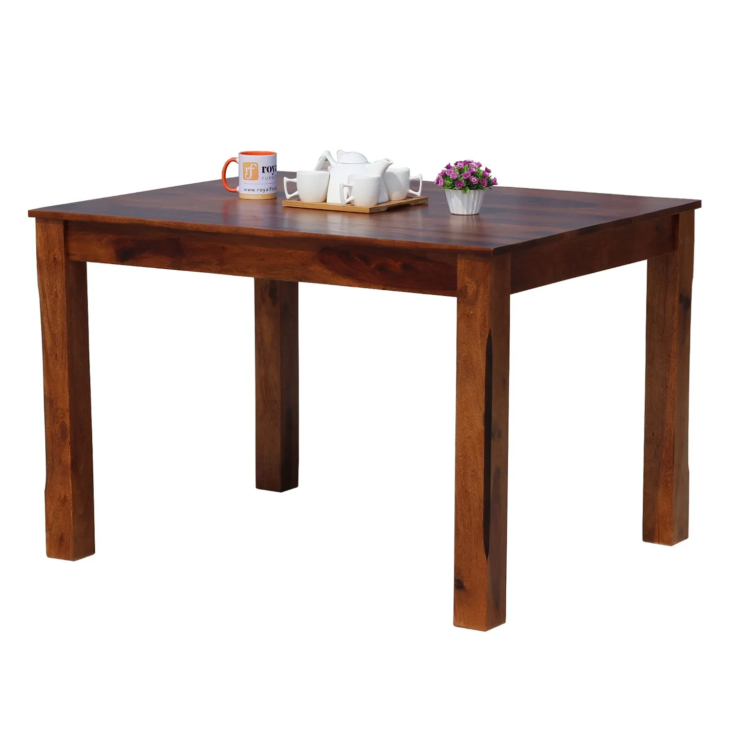 Royal Finish Nexto 4 Dining Set in Natural Premium Furniture Sheesham Wood sheesham dining table image 8