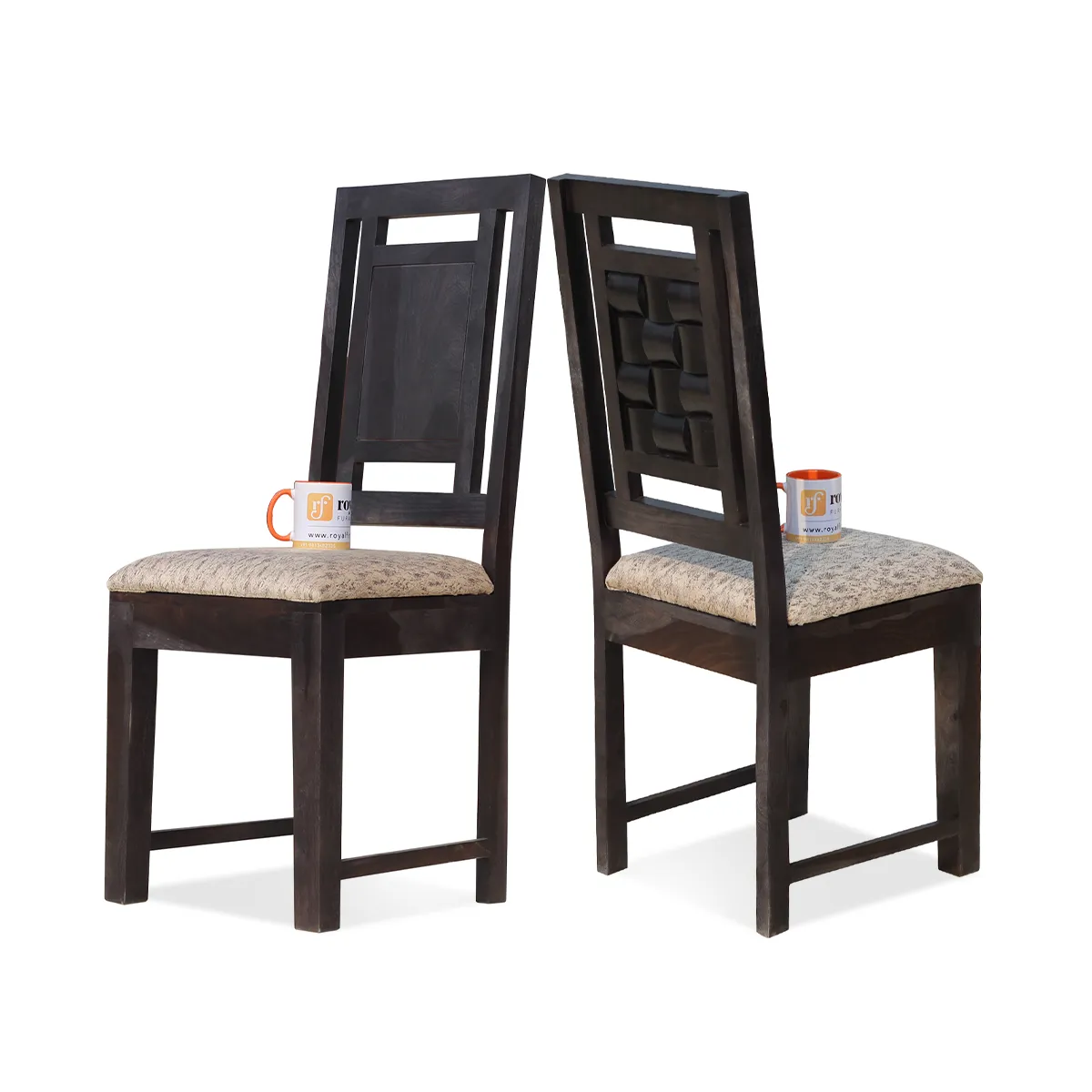 Royal Finish Nivora 6 Seater Dining Set in Carbon Black In Sheesham Wood sheesham dining table image 8