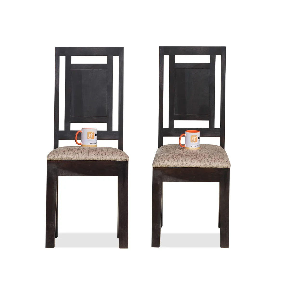 Royal Finish Nivora 6 Seater Dining Set in Carbon Black In Sheesham Wood sheesham dining table image 9