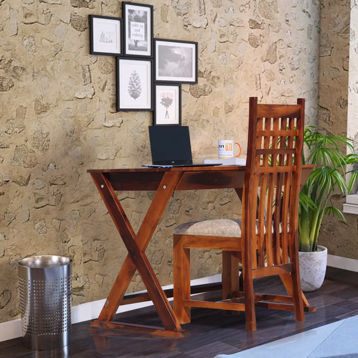 Royal Finish Denkoti Study Table with Dali Chair in Funriture Sheesham Wood