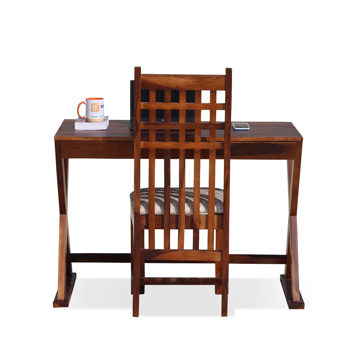 Royal Finish Denkoti Study Table with Dali Chair in Funriture Sheesham Wood wooden study table image 6