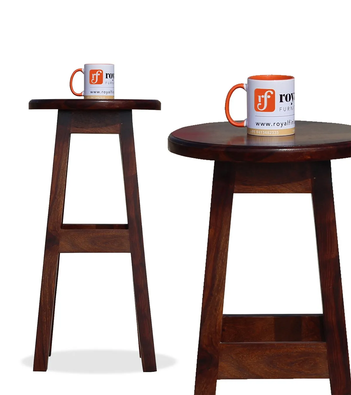 Royal Finish Solid Wood Bar Stool in Honey Oak Finish in Natural Wood wooden bar cabinet image 3