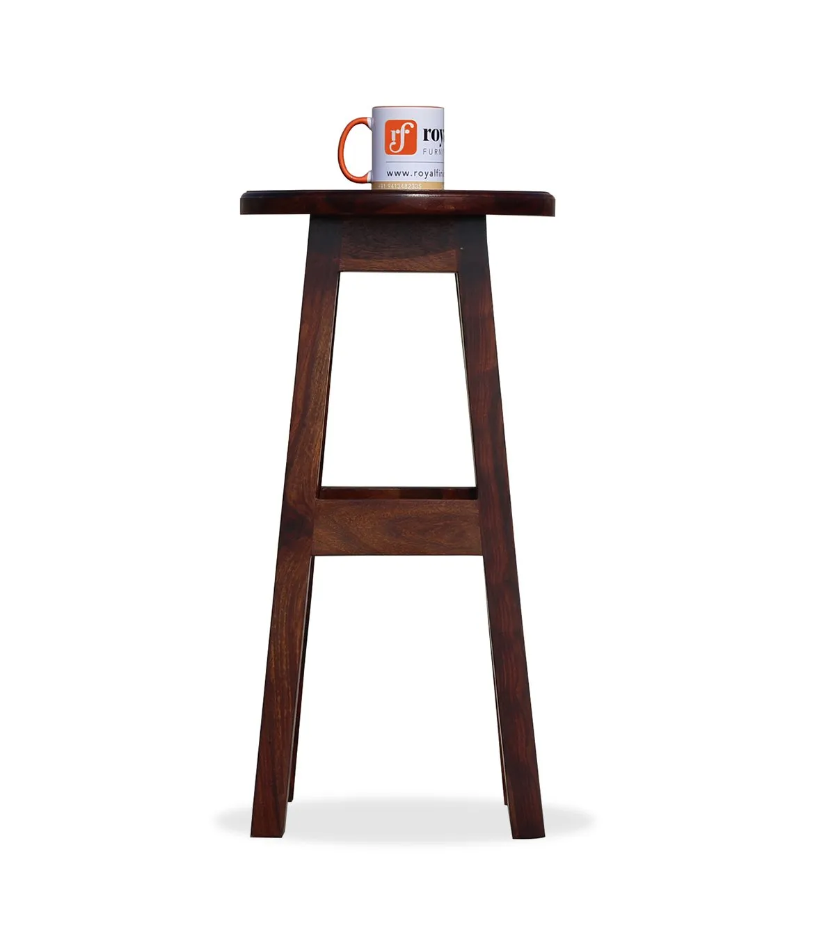 Royal Finish Solid Wood Bar Stool in Honey Oak Finish in Natural Wood wooden bar cabinet image 6