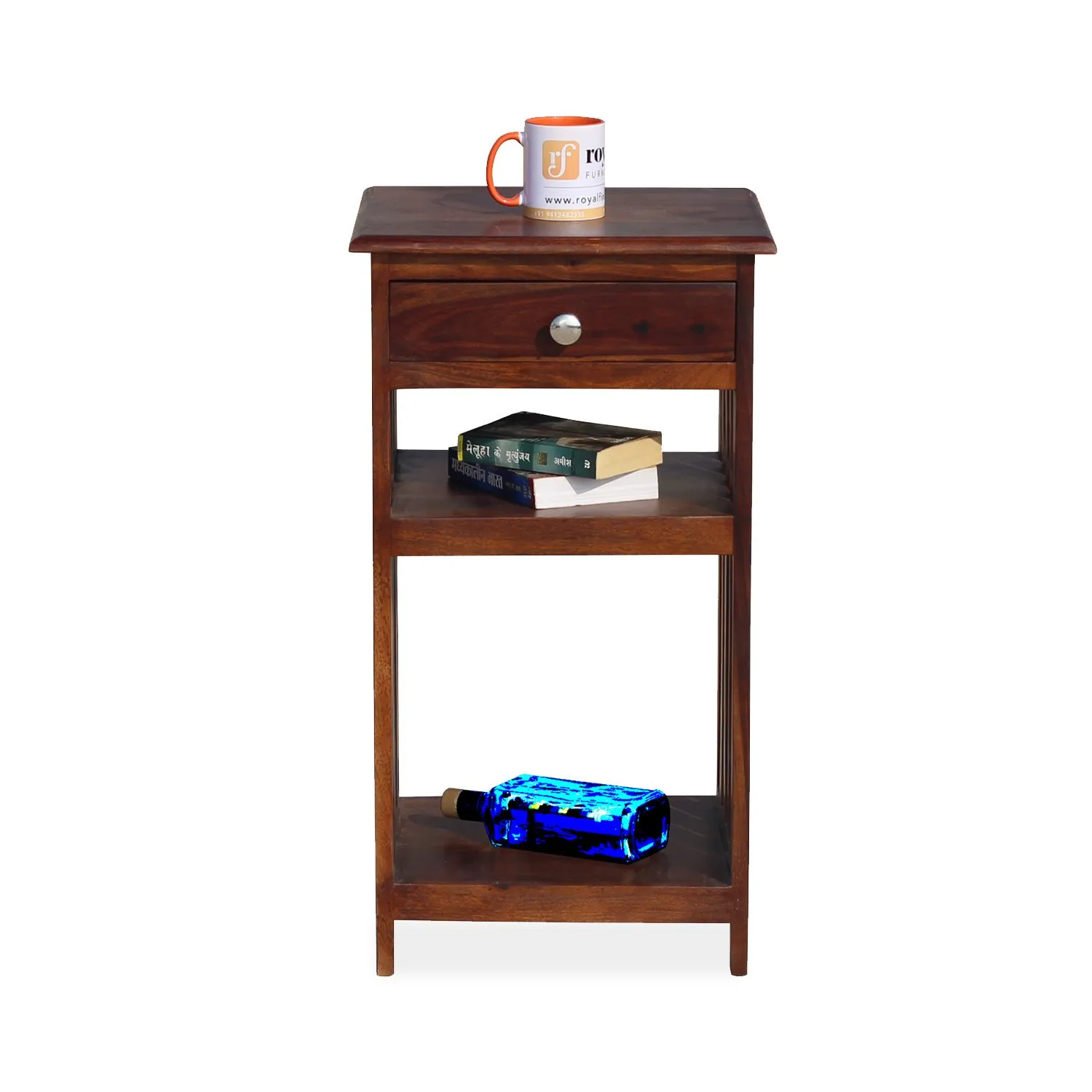 Royal Finish Keesha Premium Wooden Side Table | Solid Sheesham Wood bedside table sheesham image 6