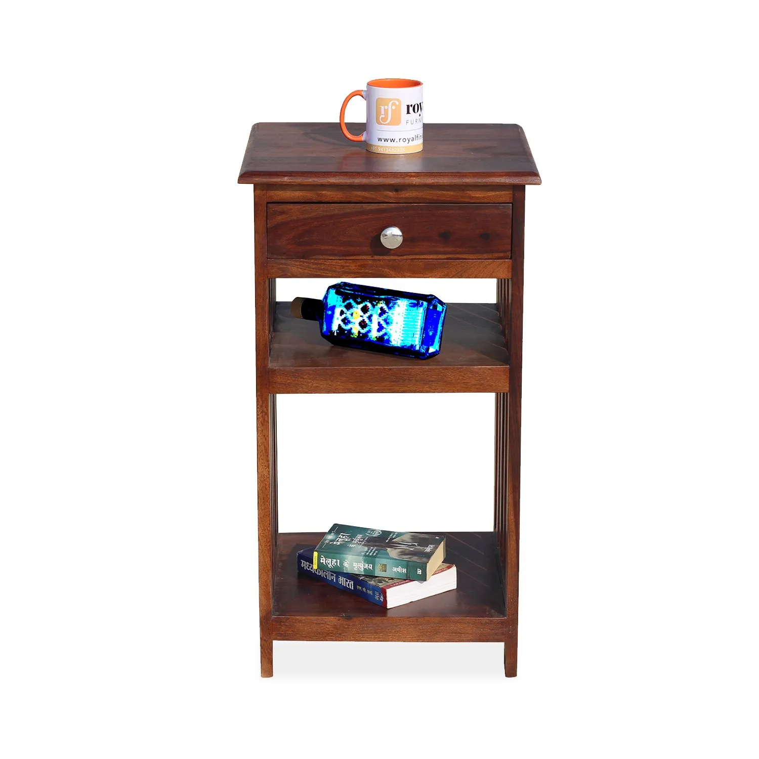 Royal Finish Keesha Premium Wooden Side Table | Solid Sheesham Wood bedside table sheesham image 7