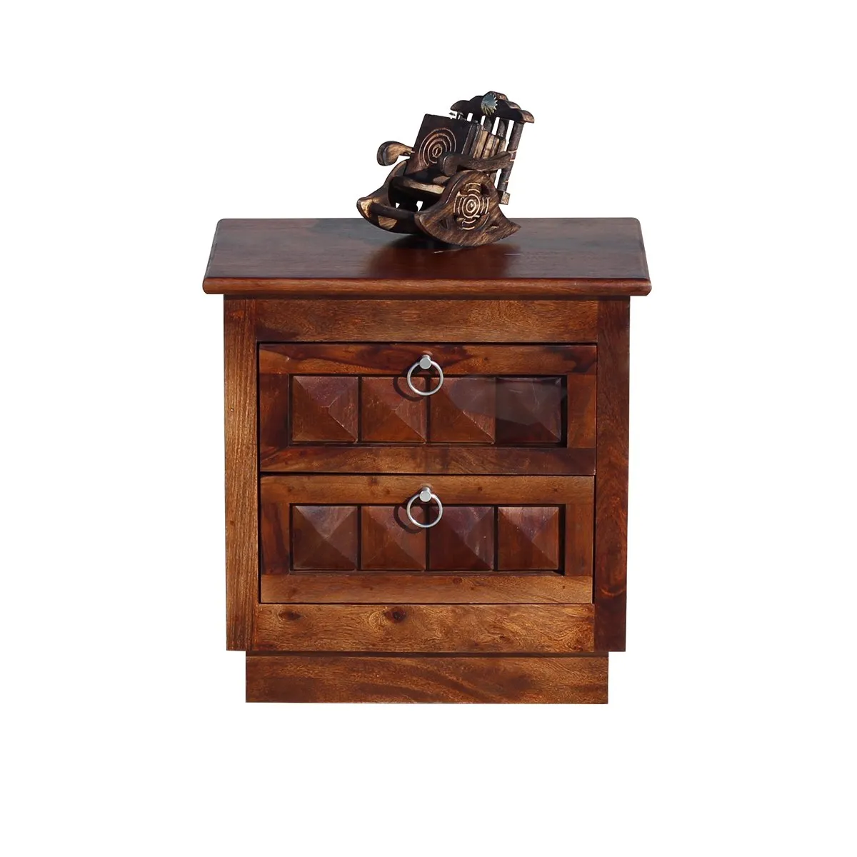 Royal FinishStylish & Functional Bedside Table | Compact Size | Premium Sheesham sheesham wood bed image 5