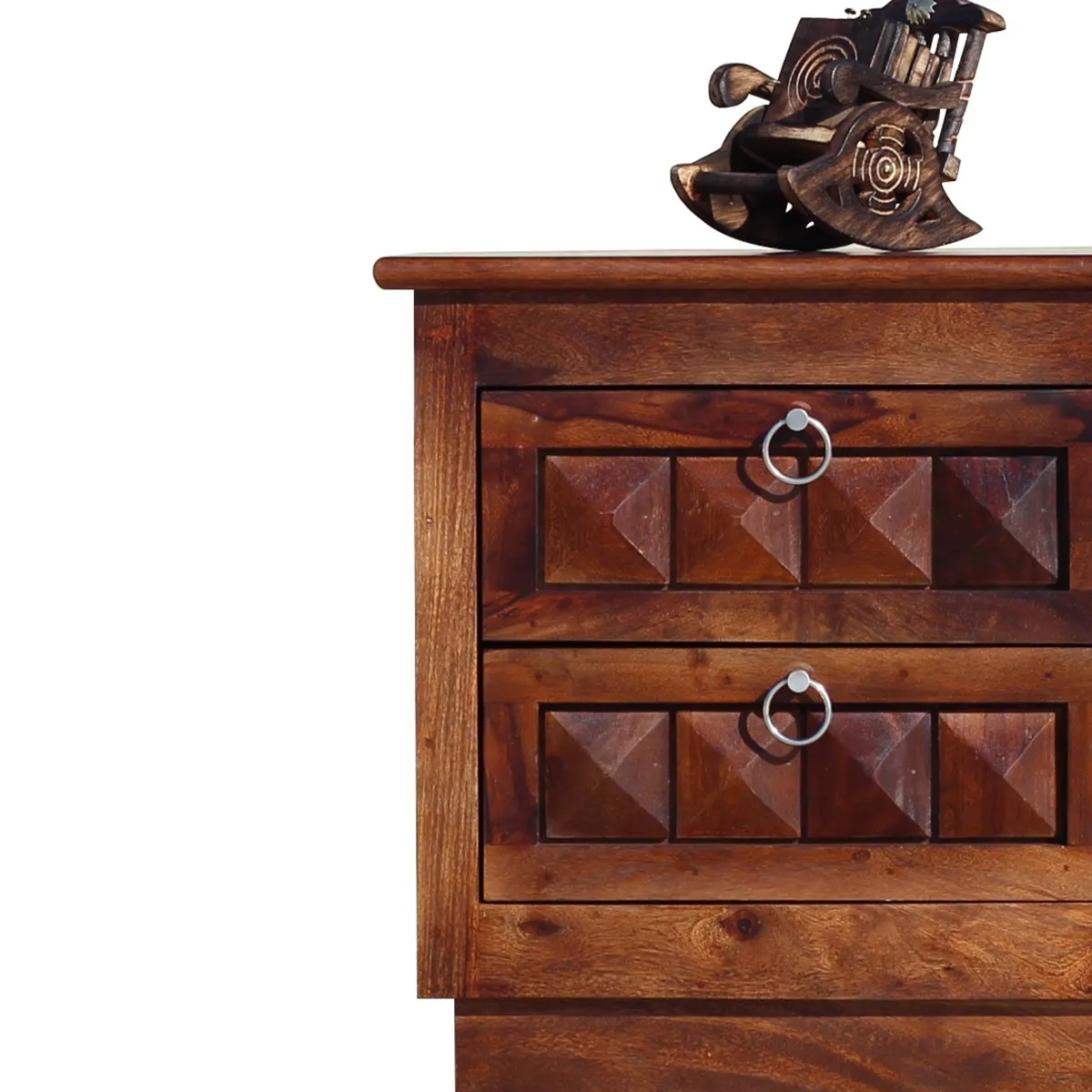 Royal FinishStylish & Functional Bedside Table | Compact Size | Premium Sheesham sheesham wood bed image 7