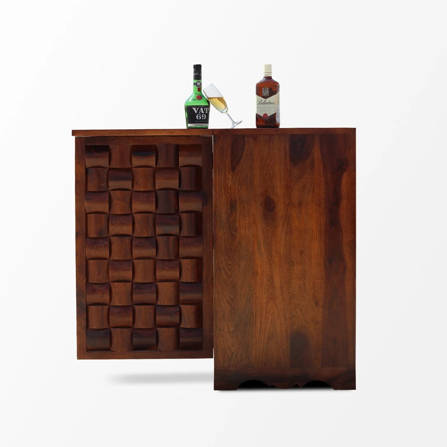 Royal Finish Nivora Bar Cabinate In Premium Quality Sheesham Wood wooden bar cabinet image 8