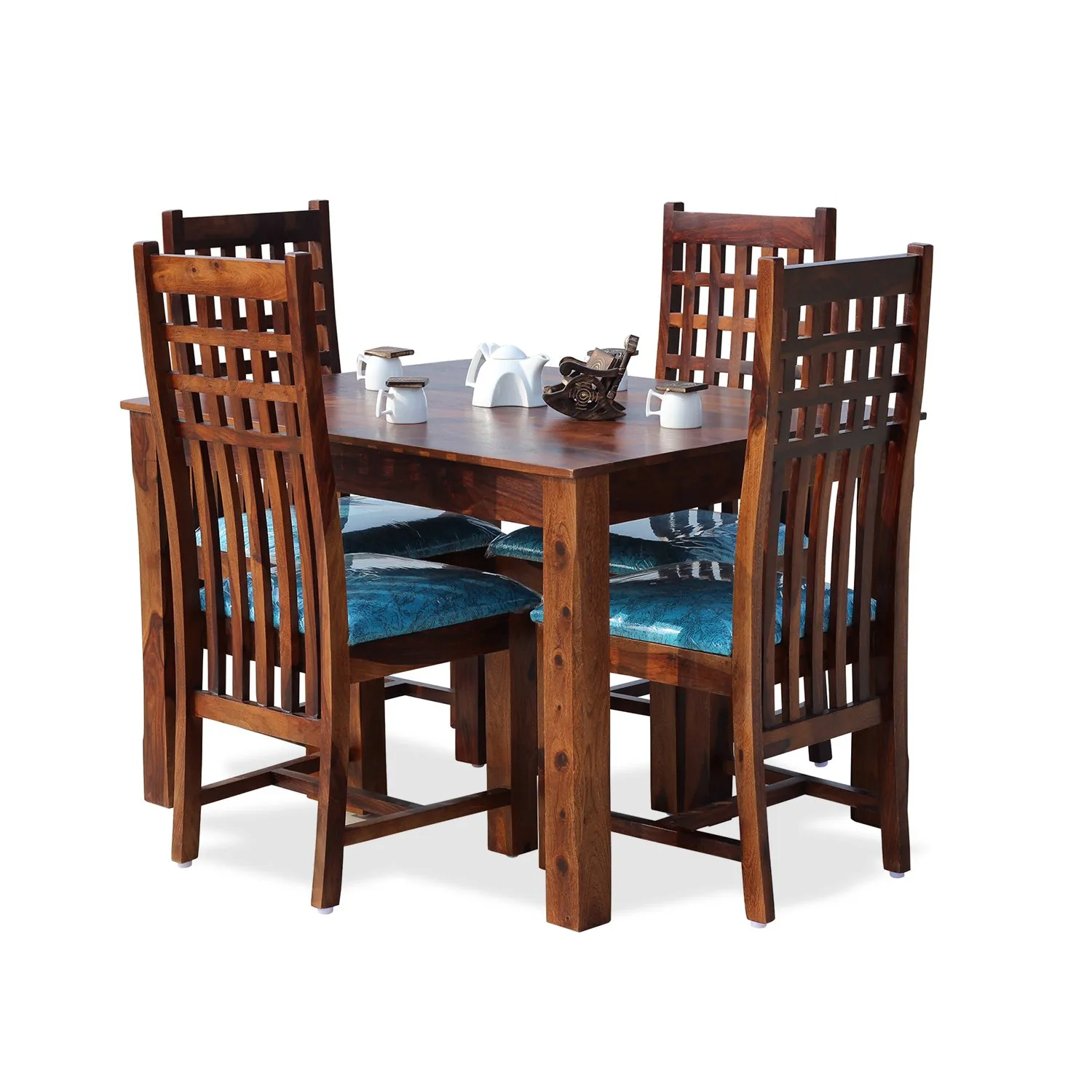 Royal Finish Stride 4 Seater Dining Set in Natural Furniture Sheesham Wood sheesham dining table image 6