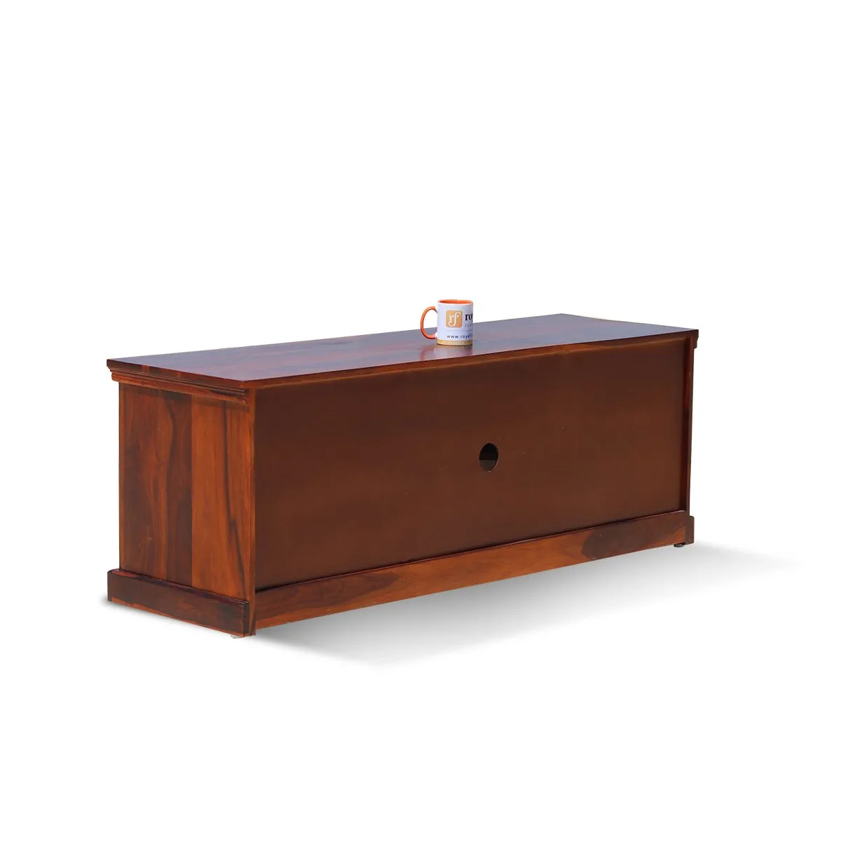 Royal Finish Nivora TV Cabinet in sheesham in Natural Honey Oak Matte Finished wooden bar cabinet image 11