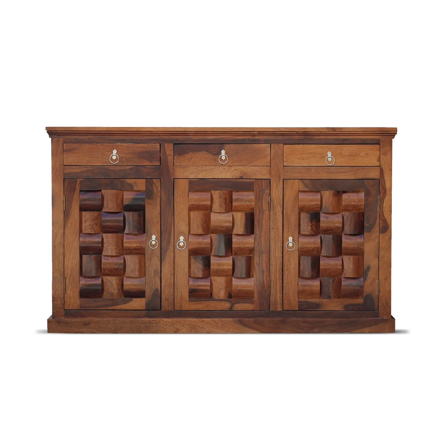Royal Finish Nivora Sideboard In Sheesham with Natural Honey with Matte Finished sheesham wood furniture image 3