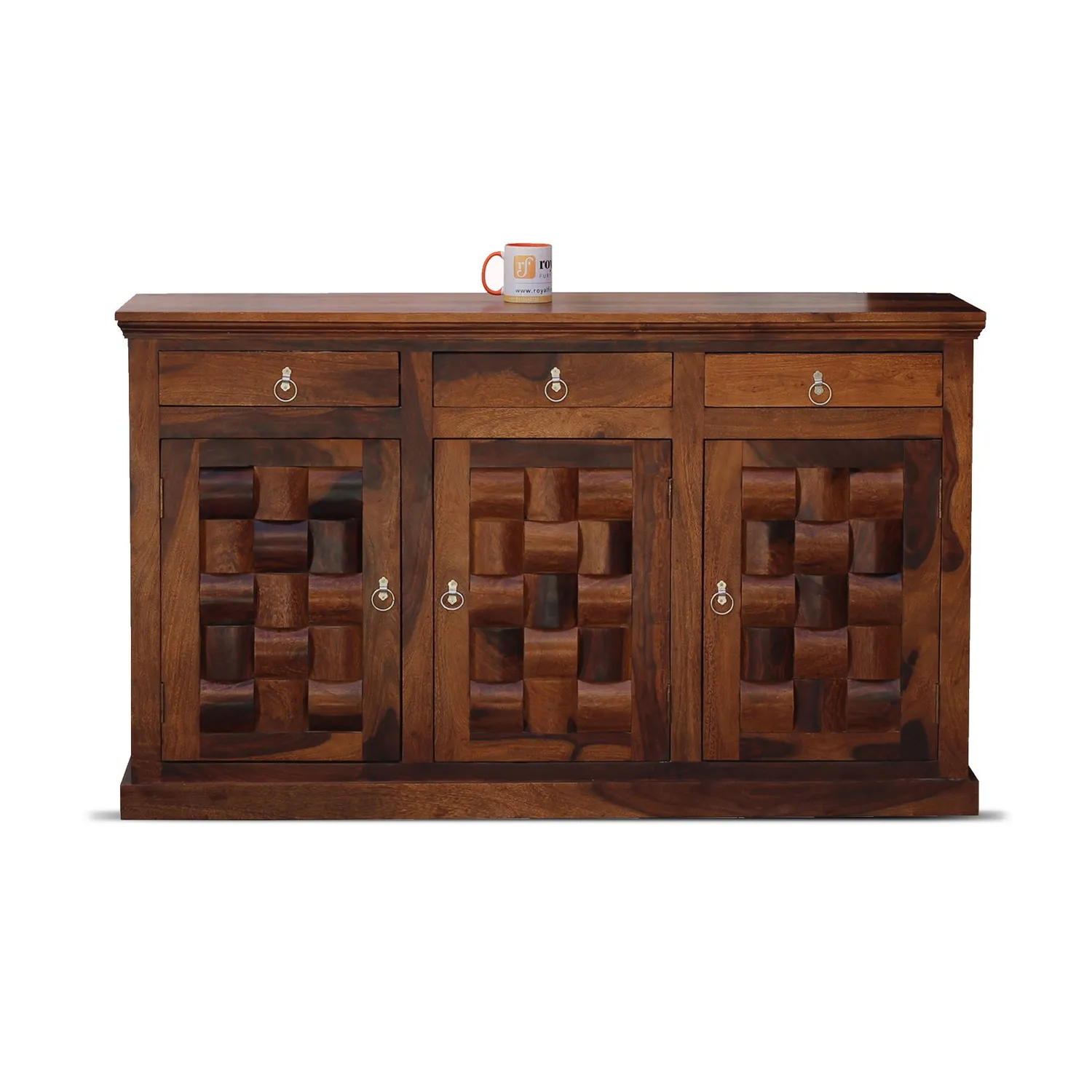 Royal Finish Nivora Sideboard In Sheesham with Natural Honey with Matte Finished sheesham wood furniture image 5