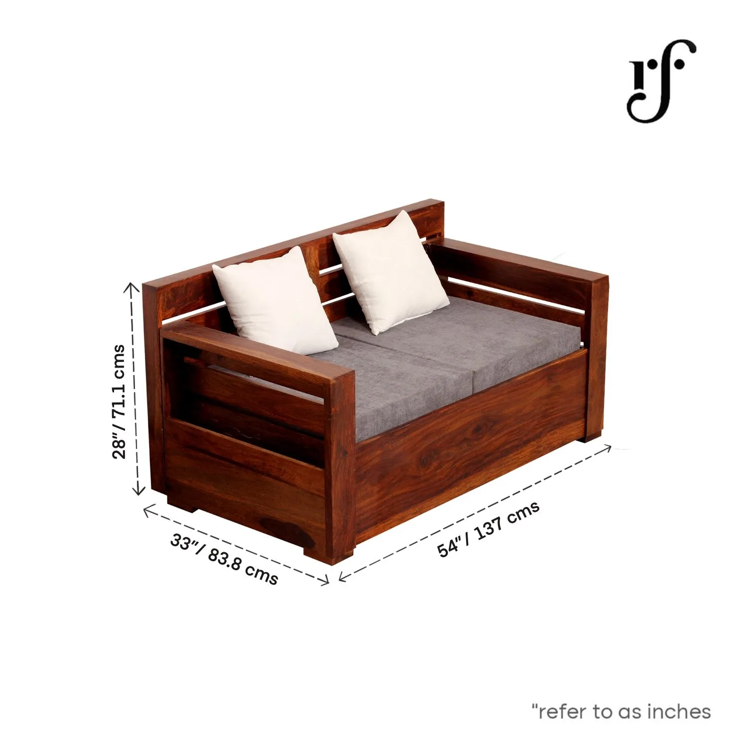 Royal Finish MirageMingle 7 Seater Sofa Set With Cushions(3+2+1+1) wooden sofa set image 10