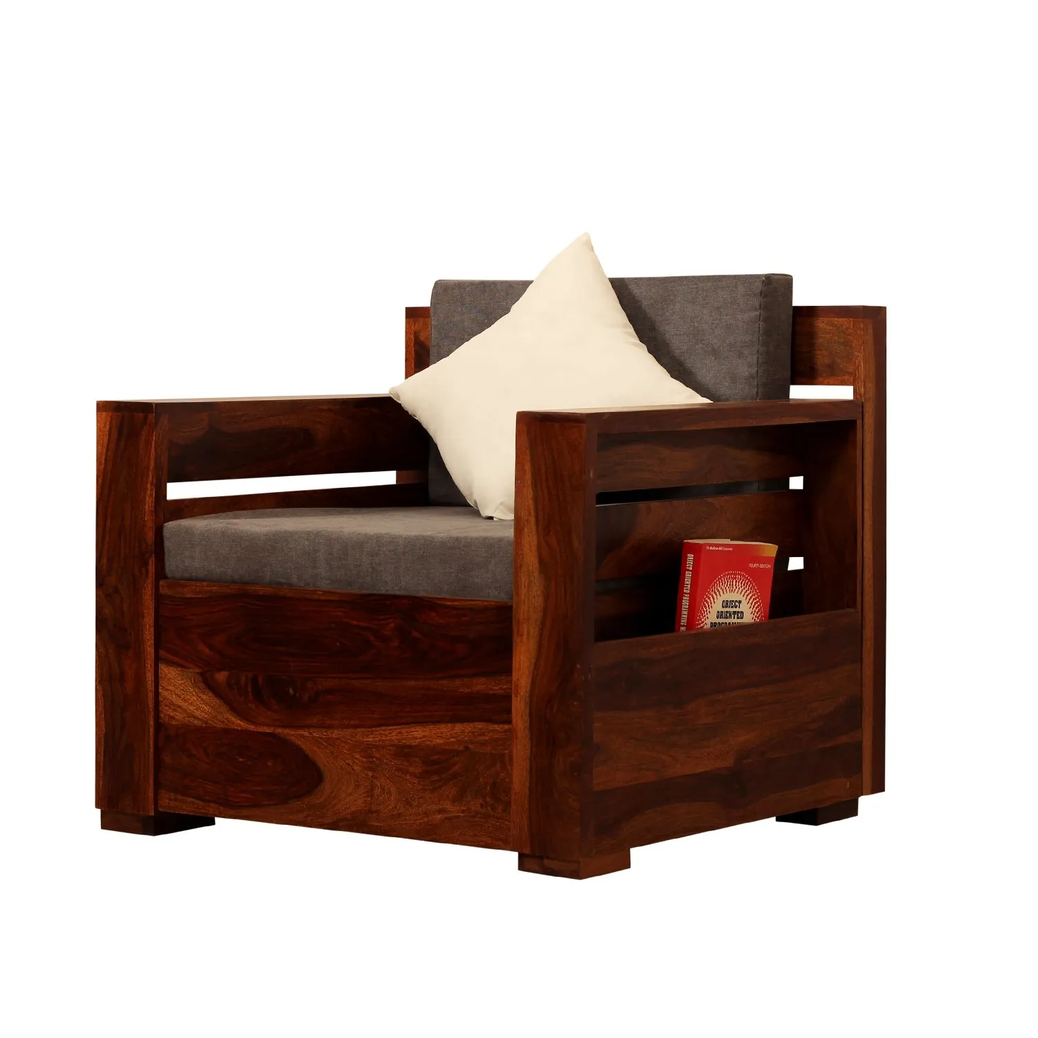 Royal Finish MirageMingle 4 Seater Sofa Set With Cushions(2+1+1) wooden sofa set image 12