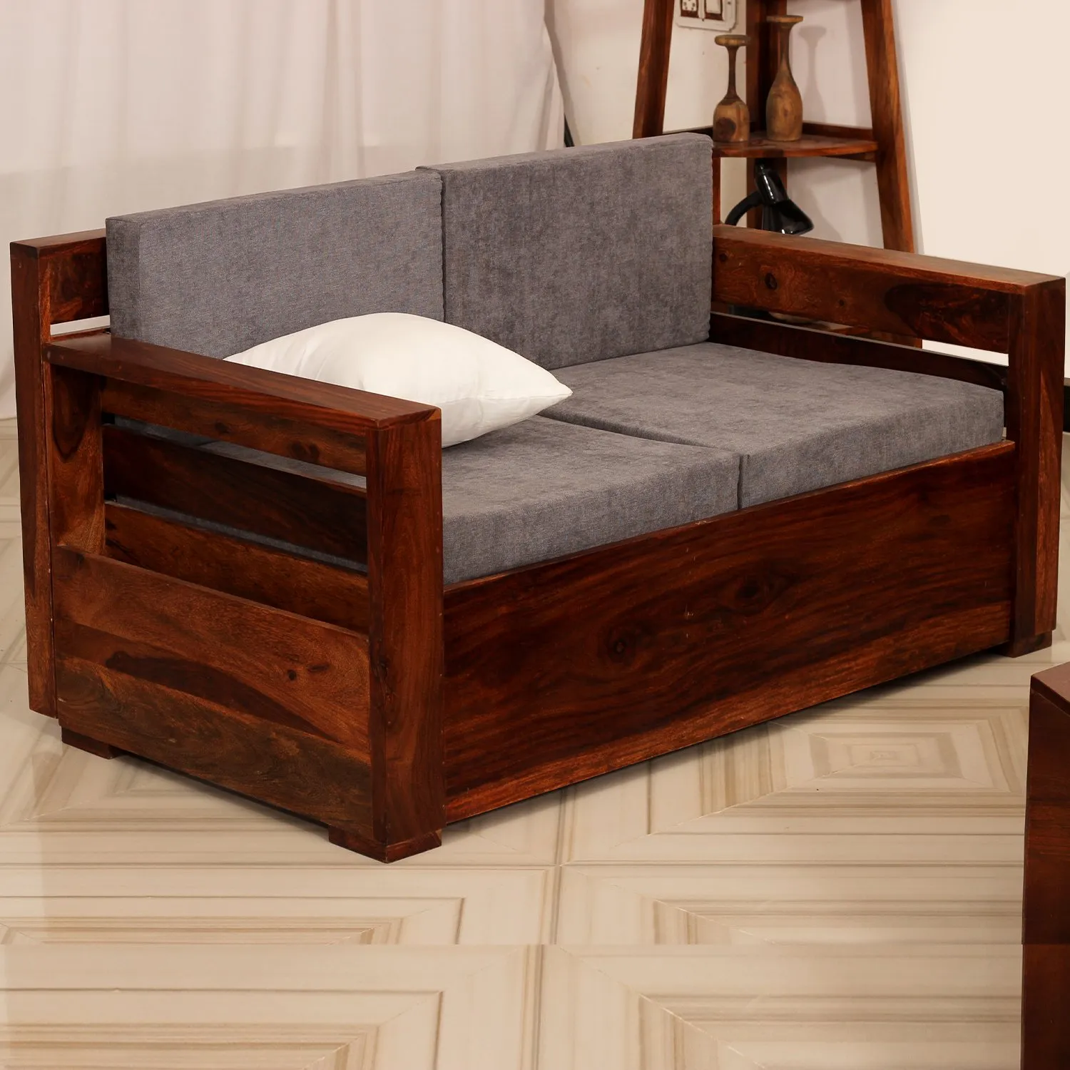 Royal Finish MirageMingle 2 Seater Sofa With Cushions wooden sofa set image 8